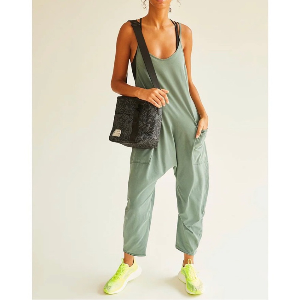 NWT Free People Hot Shot Onesie Lush Pine Green Size Medium